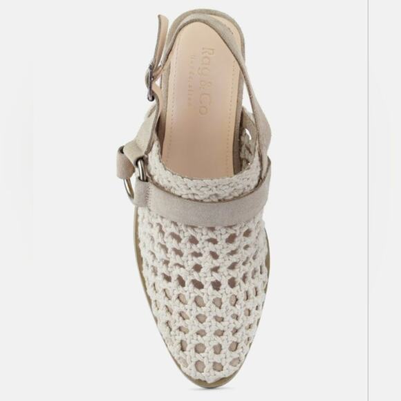 [H148] RAG & CO [ROSALIE] Off White Block Heeled Sandal, Size 9 - Picture 6 of 15